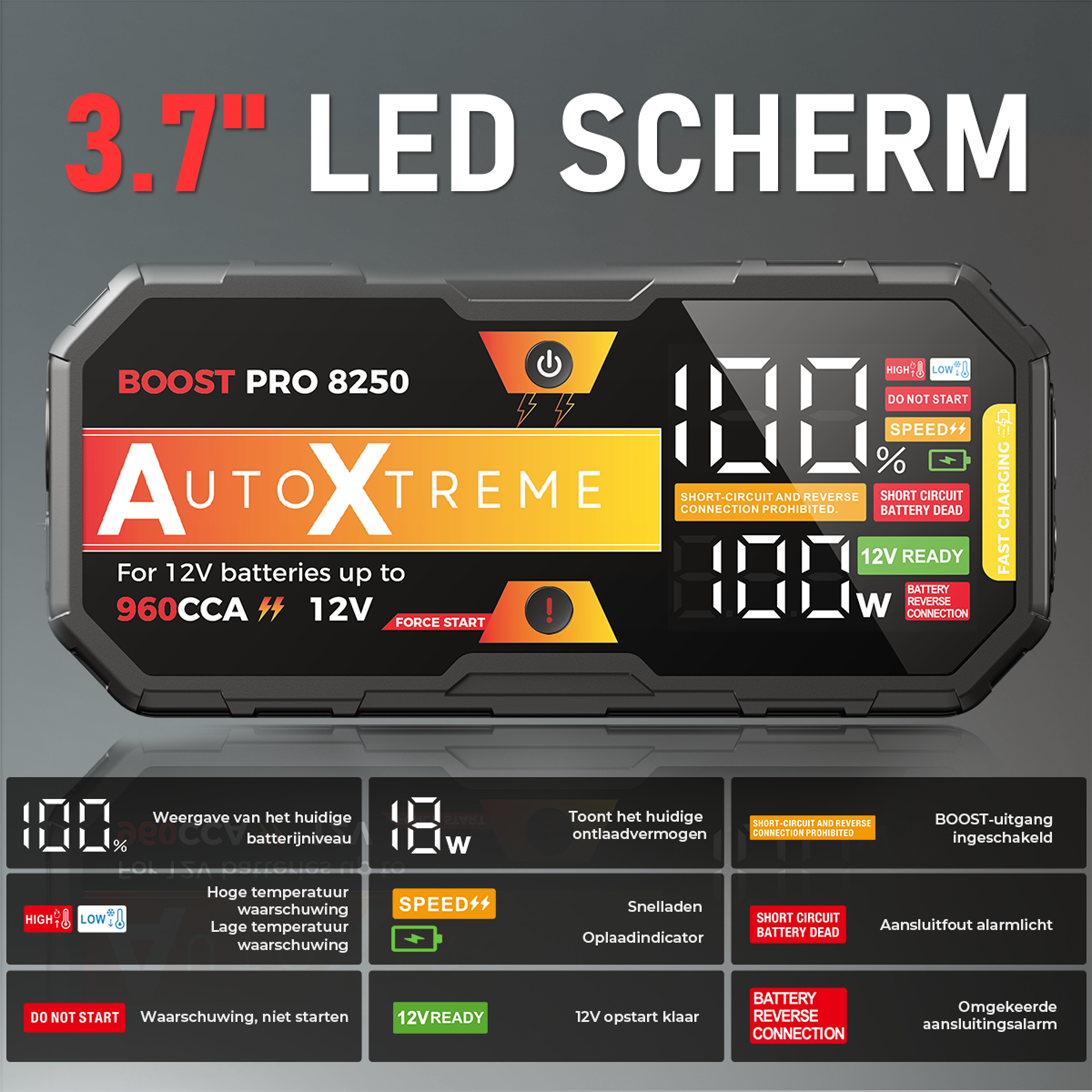 Boost Pro 8250 - 960CCA - Jumpstarter - Preorder - Levering Juni 2026