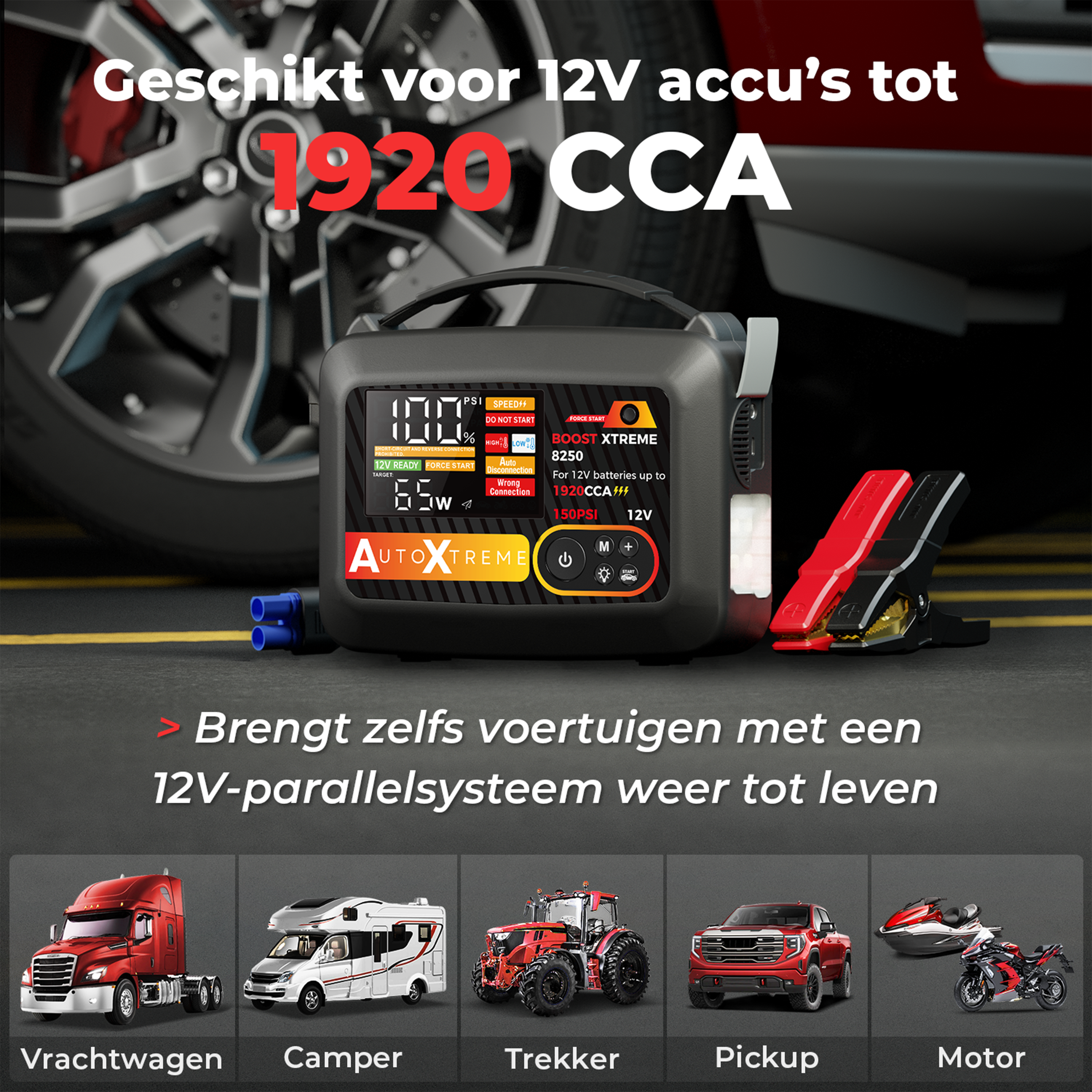 Boost Xtreme 8250 - 1920CCA - Jumpstarter Compressor