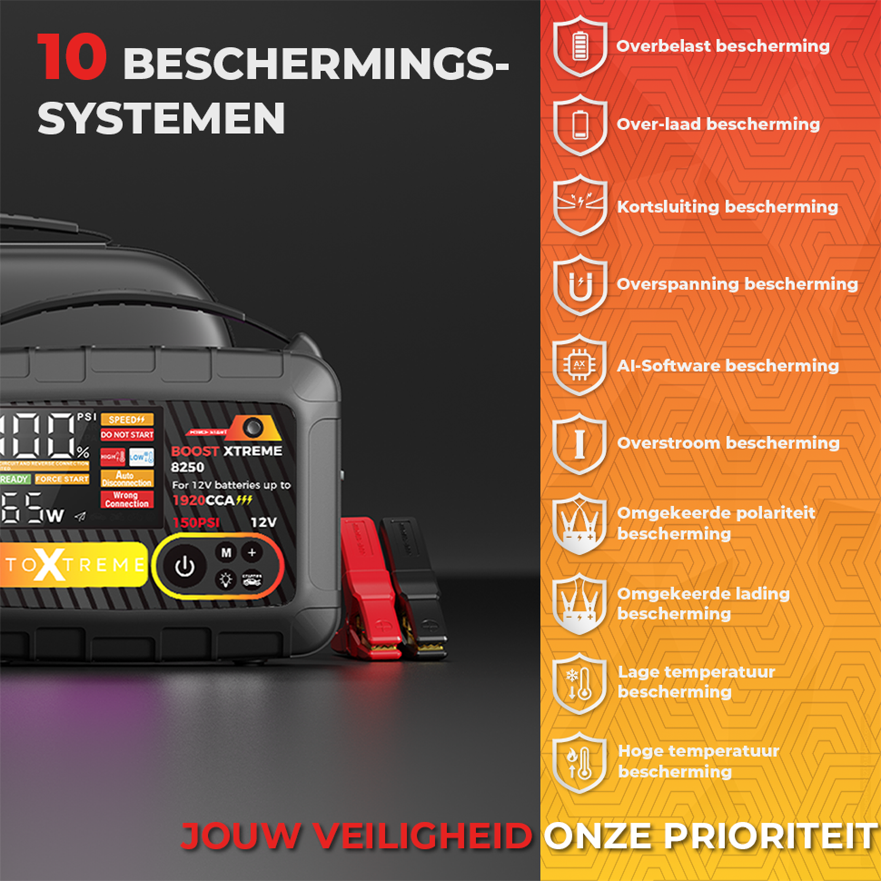 Boost Xtreme 8250 - 1920CCA - Jumpstarter Compressor