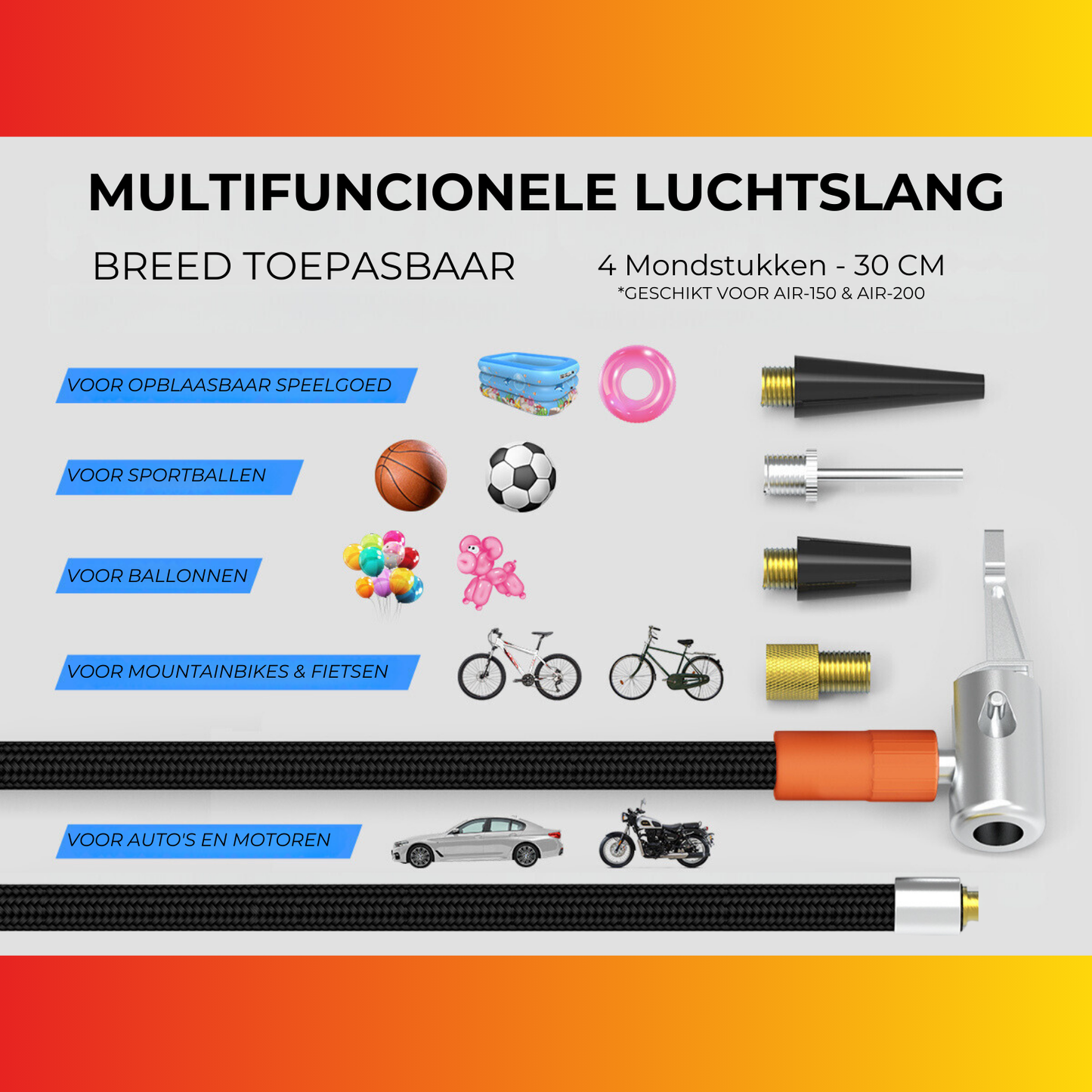 AutoXtreme air hose 30 CM - Air-150 / Air-200