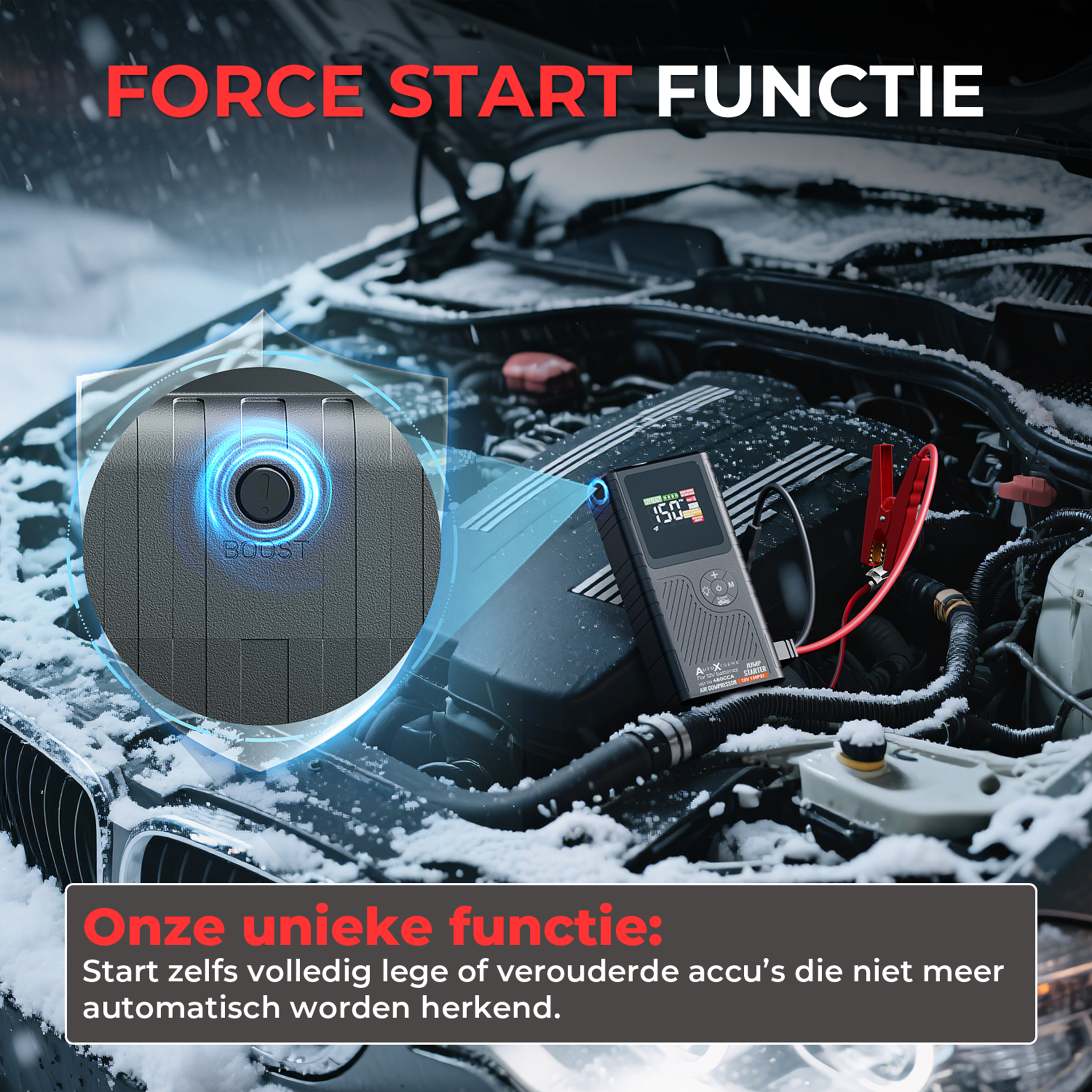 Boost Air Micro - 480 CCA - Jumpstarter Compressor