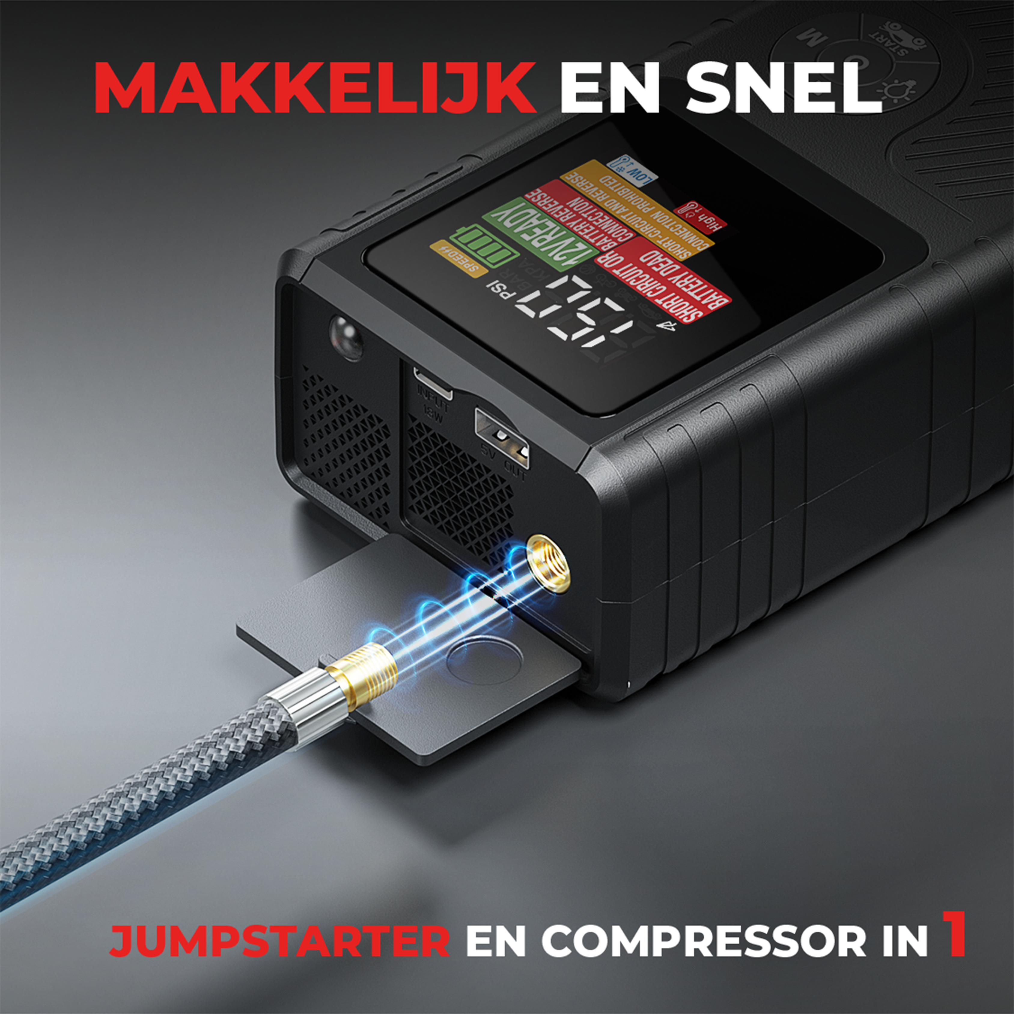 Boost Air Micro - 480 CCA - Jumpstarter Compressor