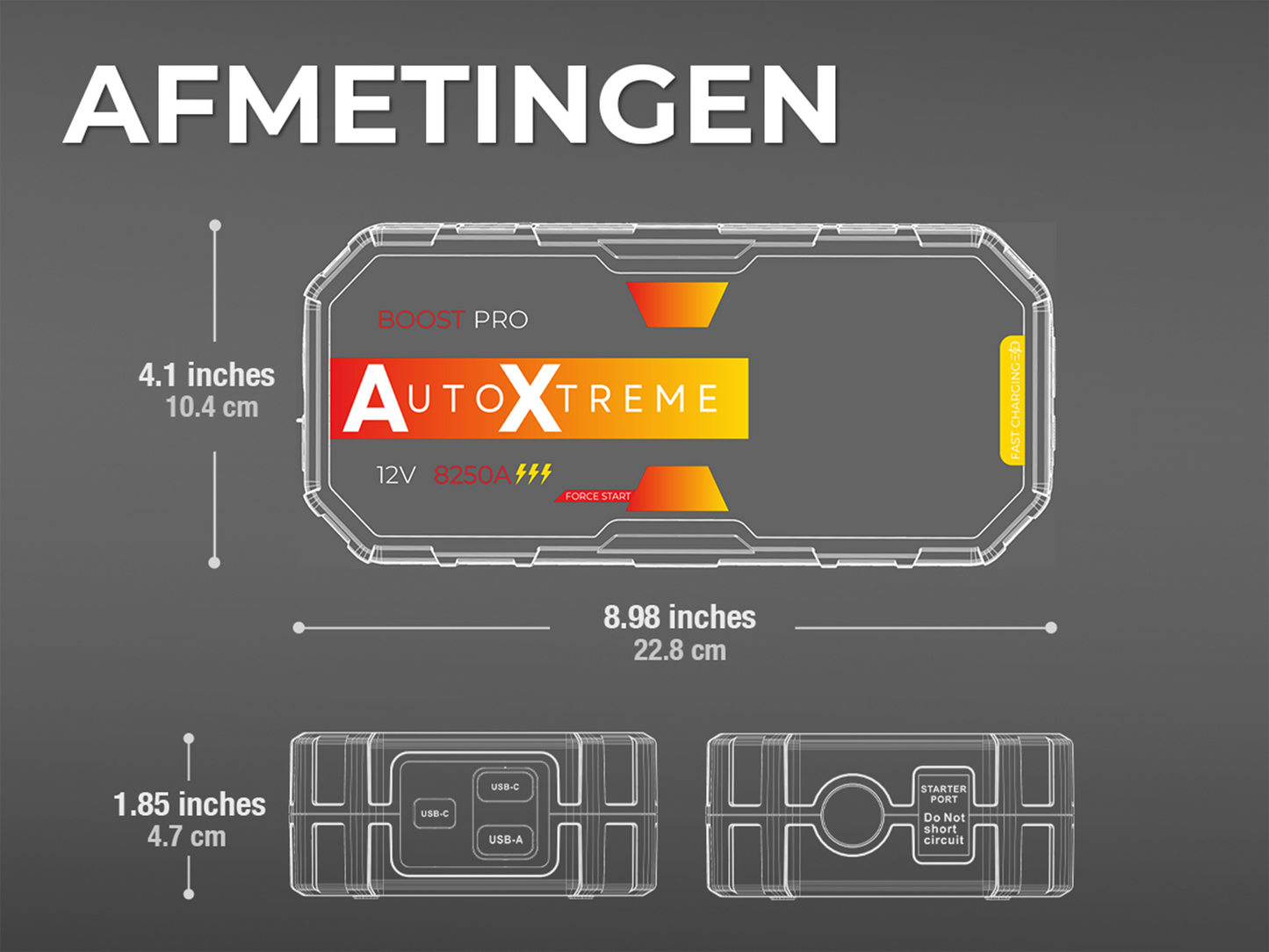 AutoXtreme Boost Pro - Jumpstarter - 8250A 12V