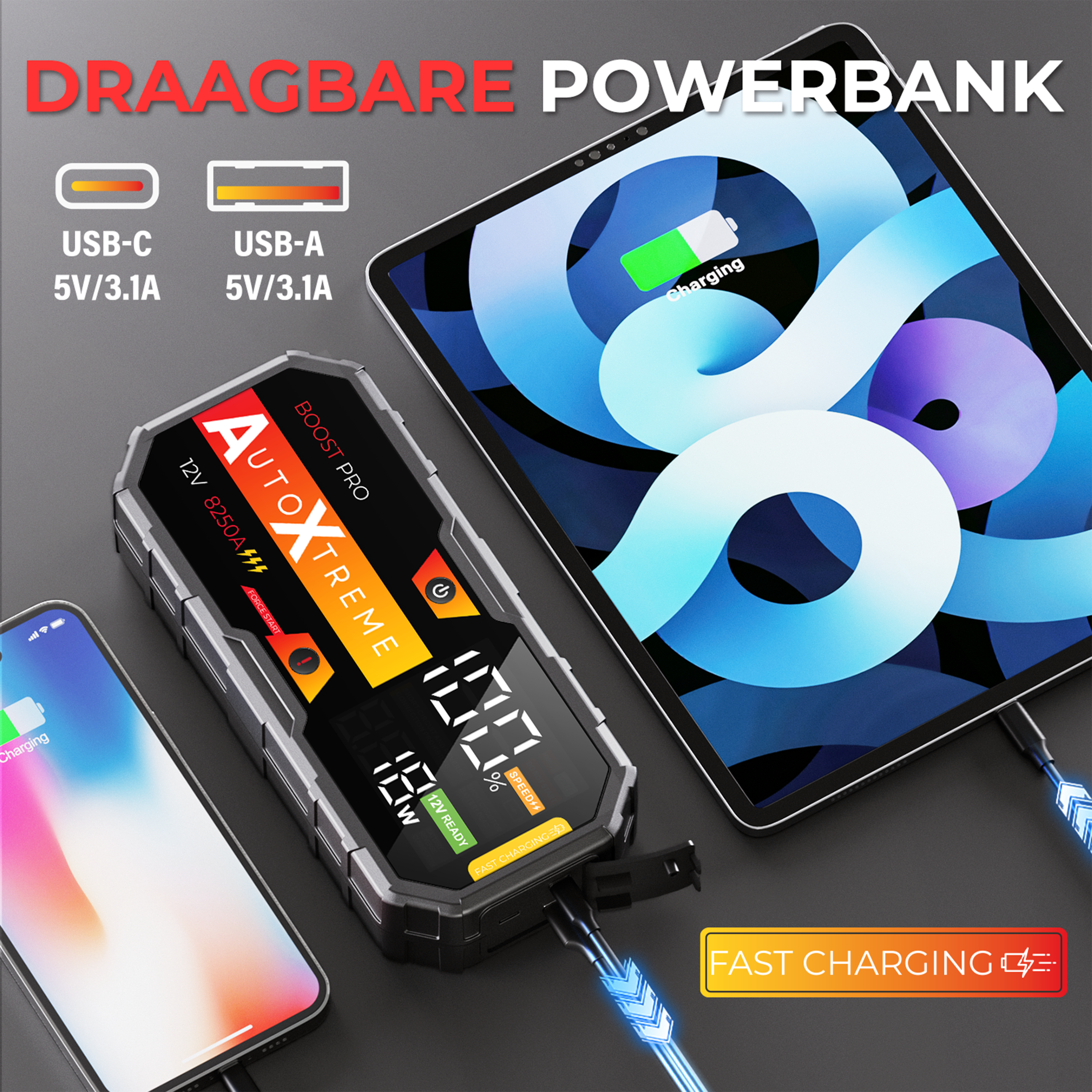 AutoXtreme Boost Pro - Démarreur de secours - 8250 A 12 V