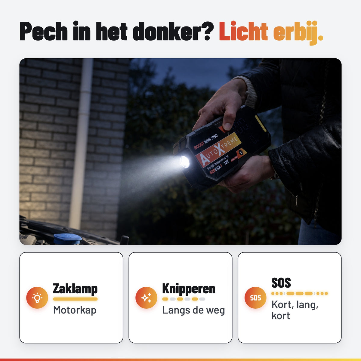AutoXtreme Boost Mini 3750: zaklamp