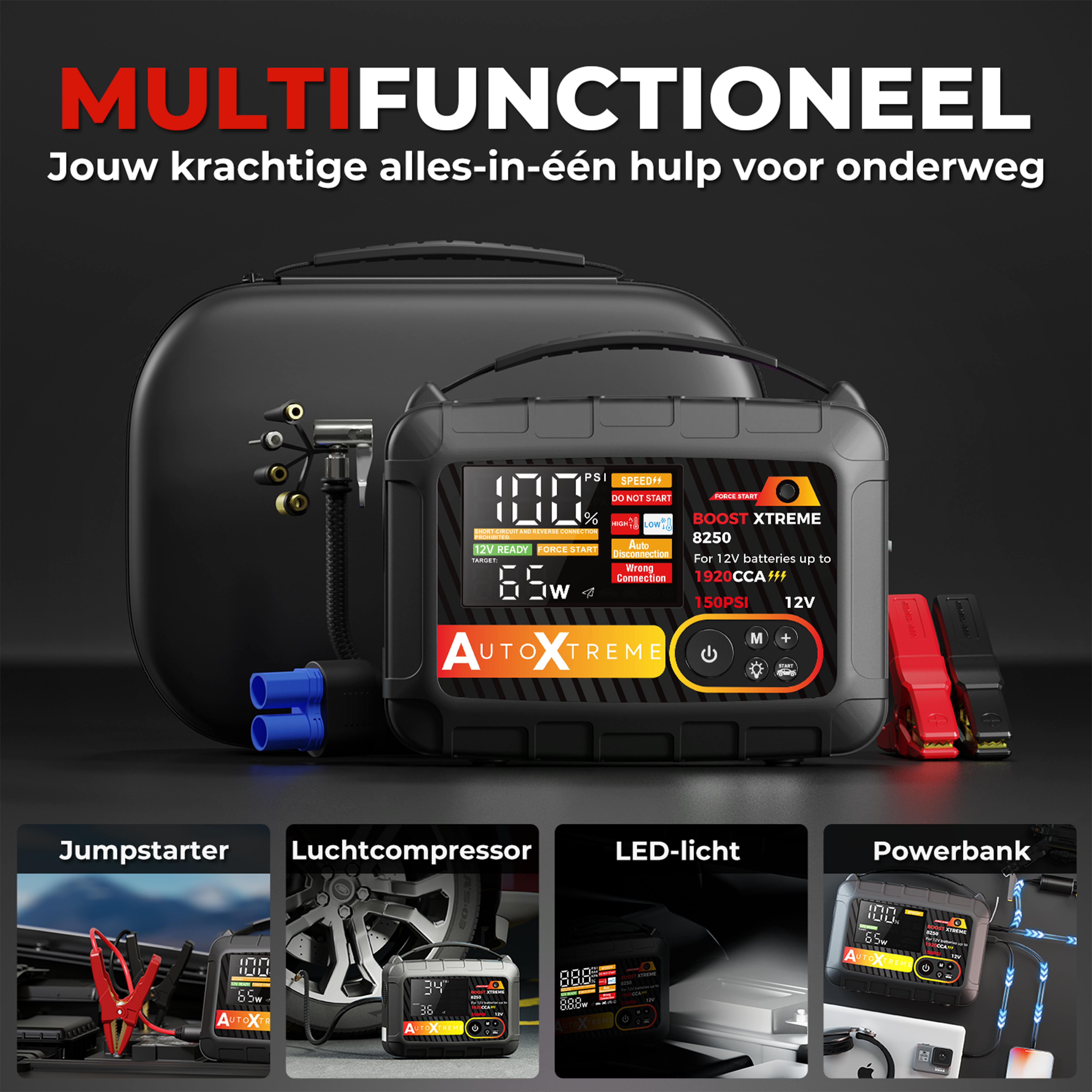 Boost Xtreme 8250 - 1920CCA - Jumpstarter Compressor