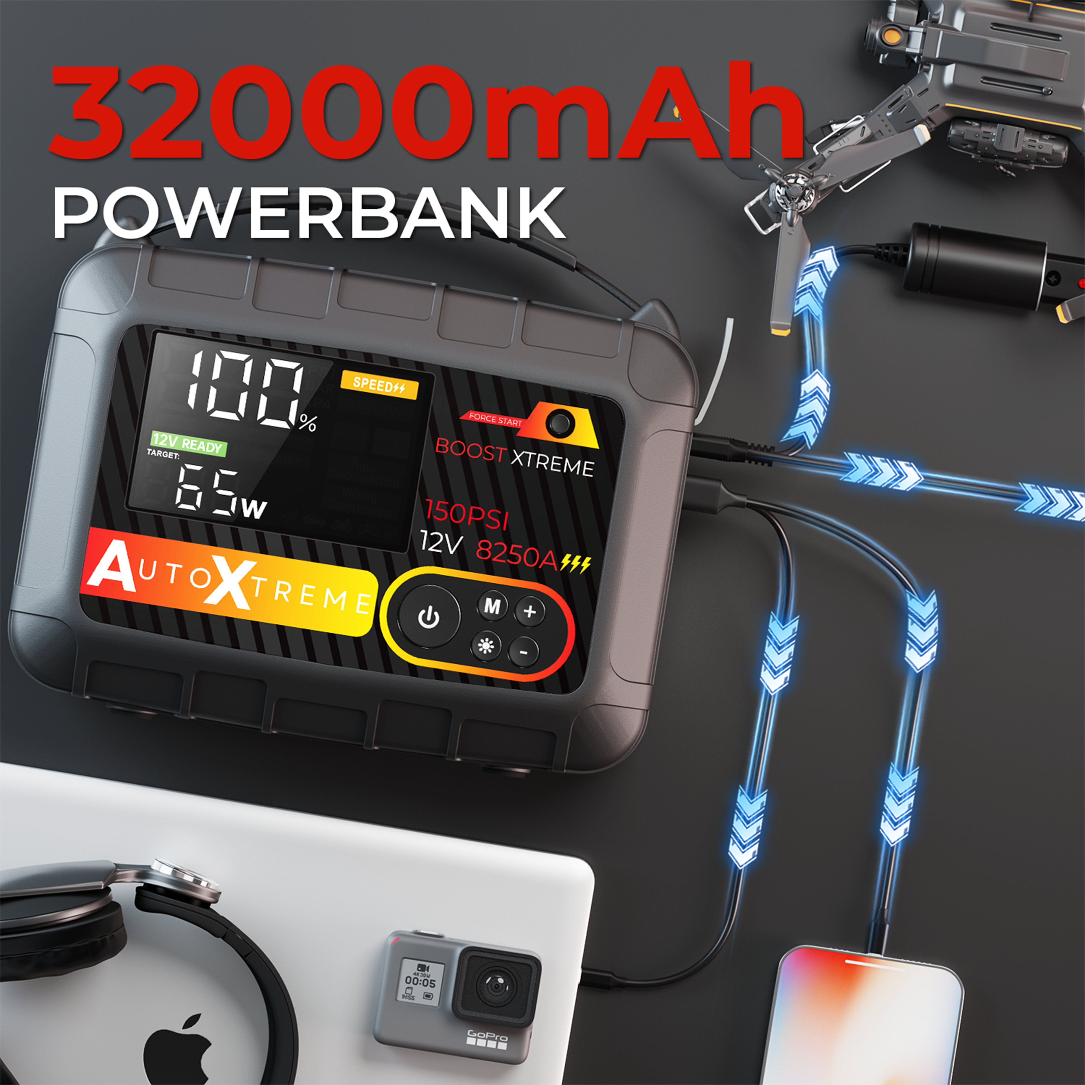 AutoXtreme Boost Xtreme - Compresseur de démarrage rapide