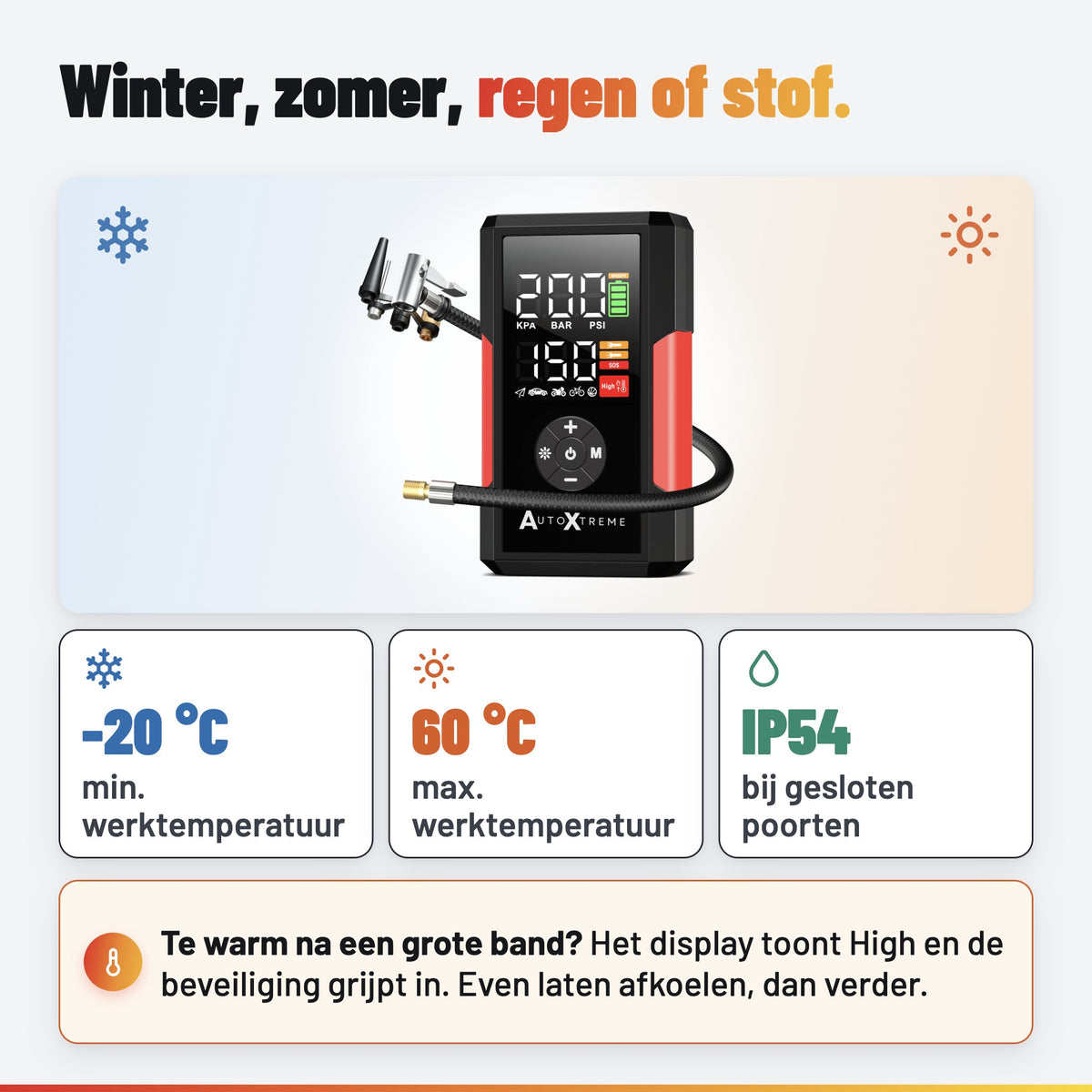 AutoXtreme Air-200: werkbereik