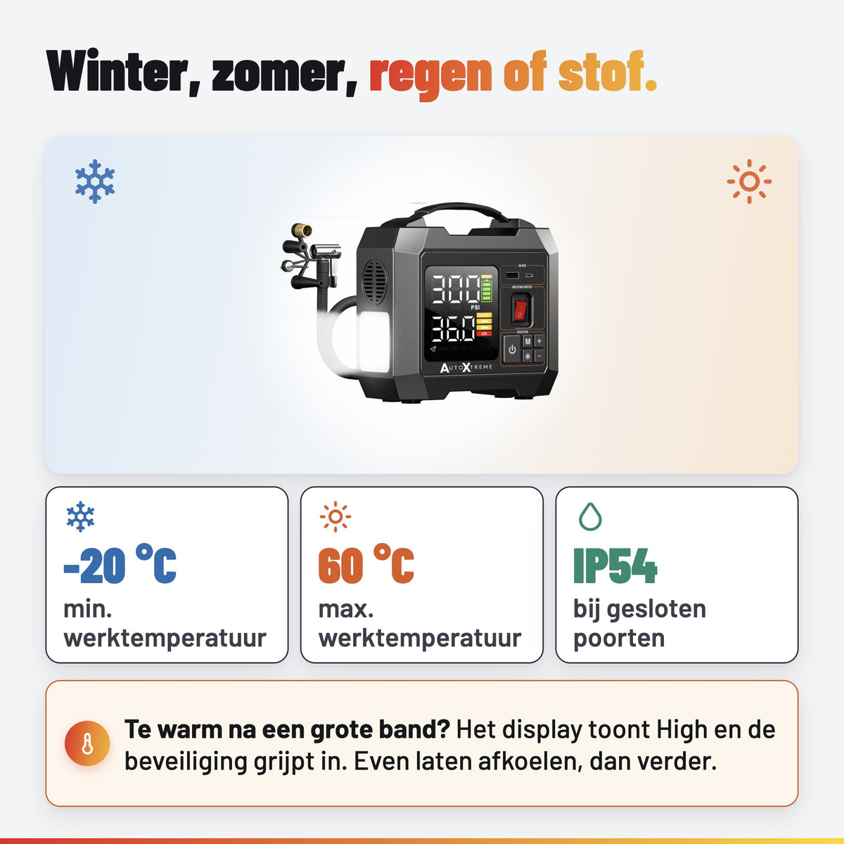 AutoXtreme Air-300: werkbereik