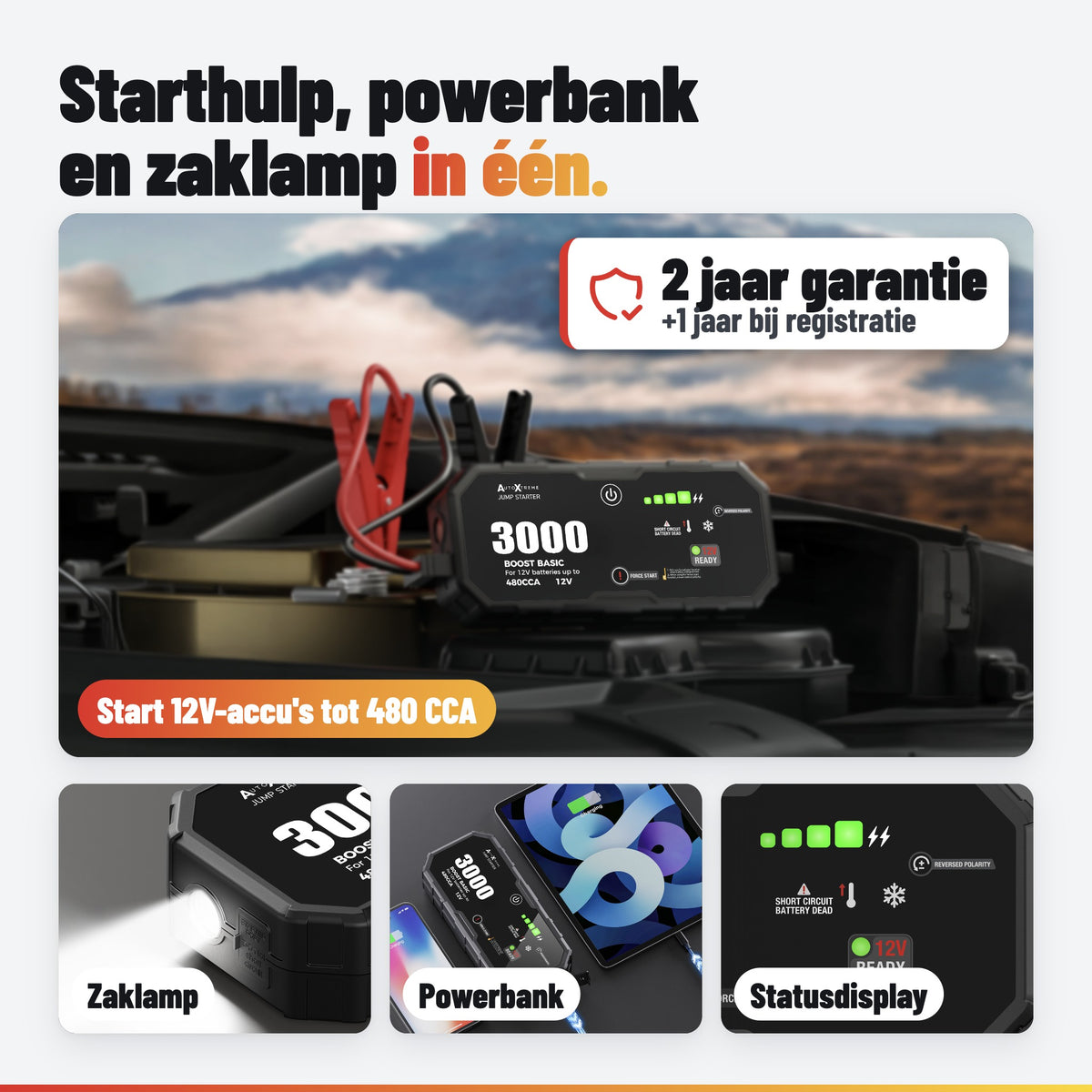AutoXtreme Boost Basic 3000: wat hij doet
