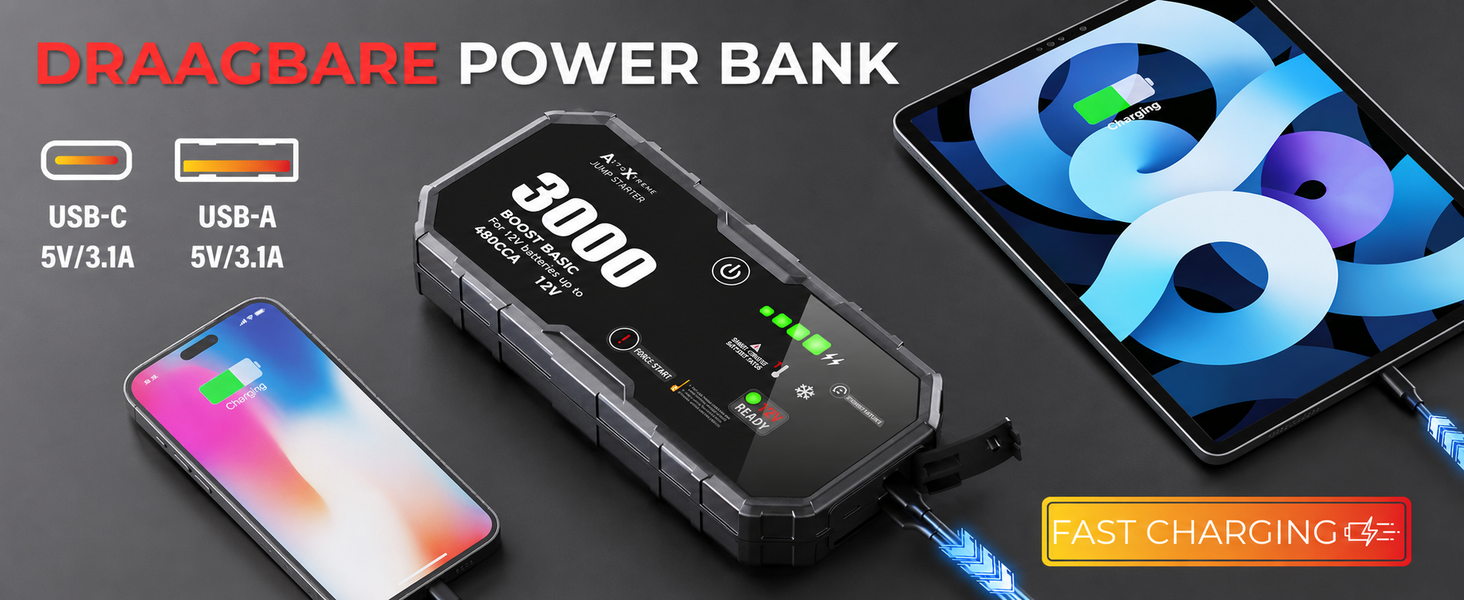 Boost Basic powerbank met USB-uitgang