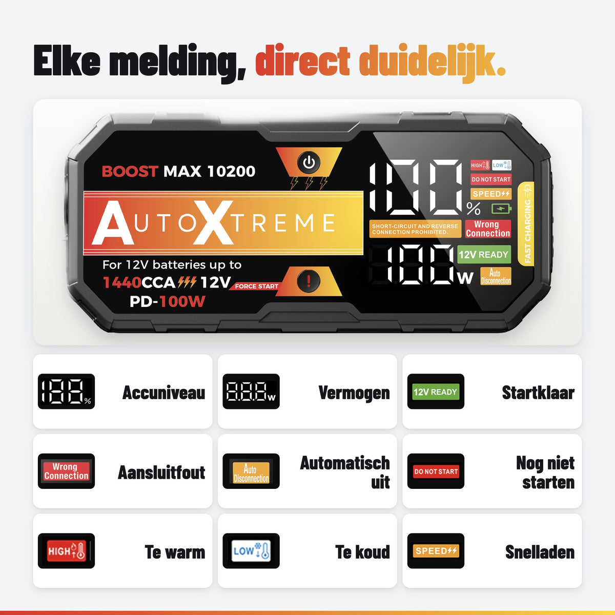 AutoXtreme Boost Max 10200: statusdisplay