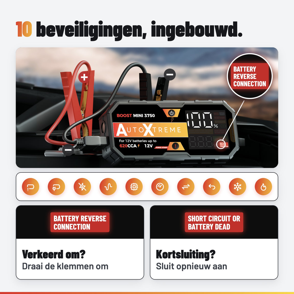 AutoXtreme Boost Mini 3750: beveiligingen
