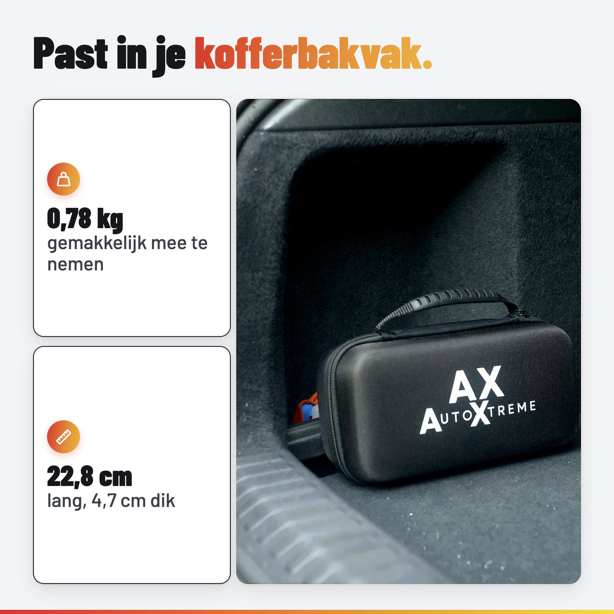 AutoXtreme Boost Mini 3750: kofferbak