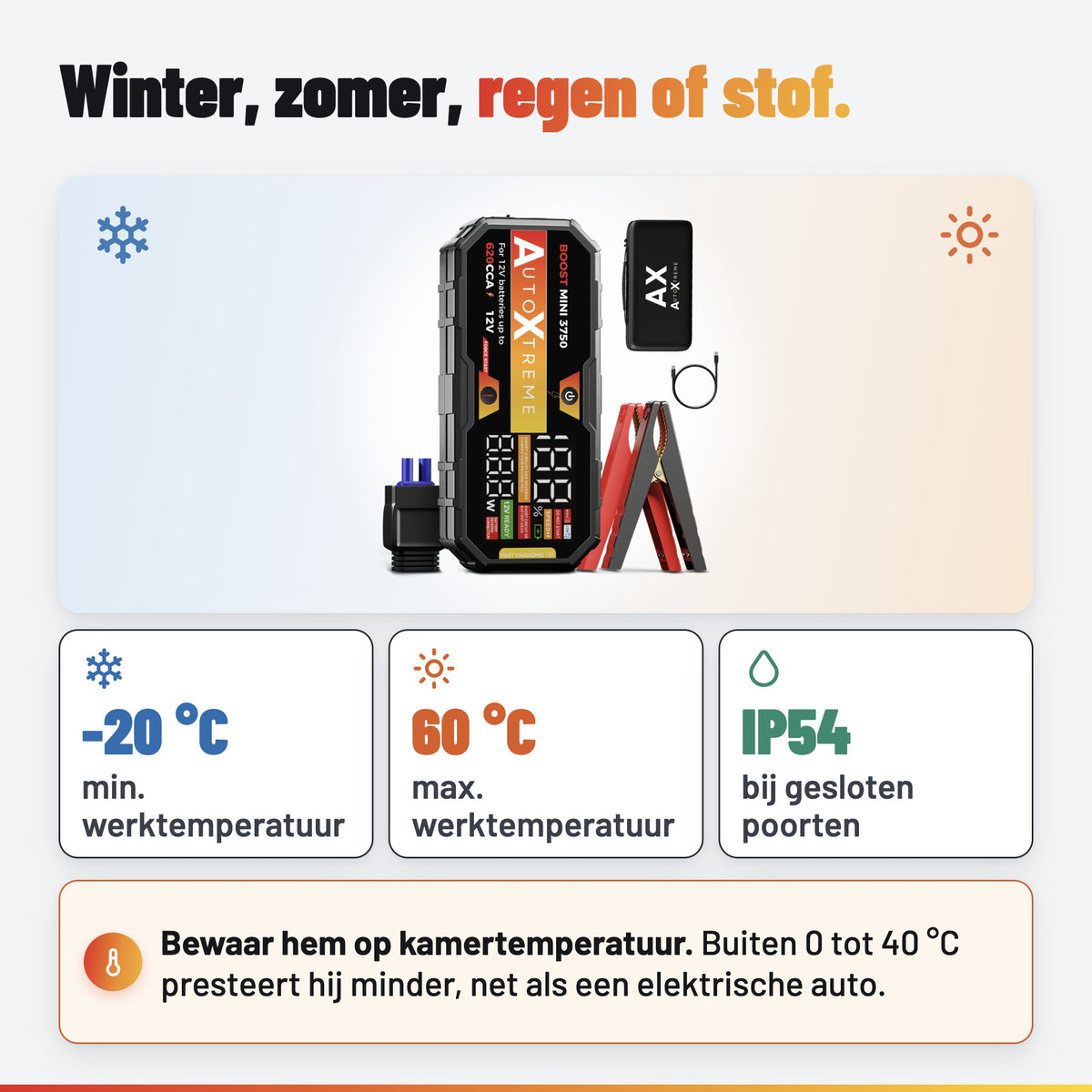 AutoXtreme Boost Mini 3750: werkbereik