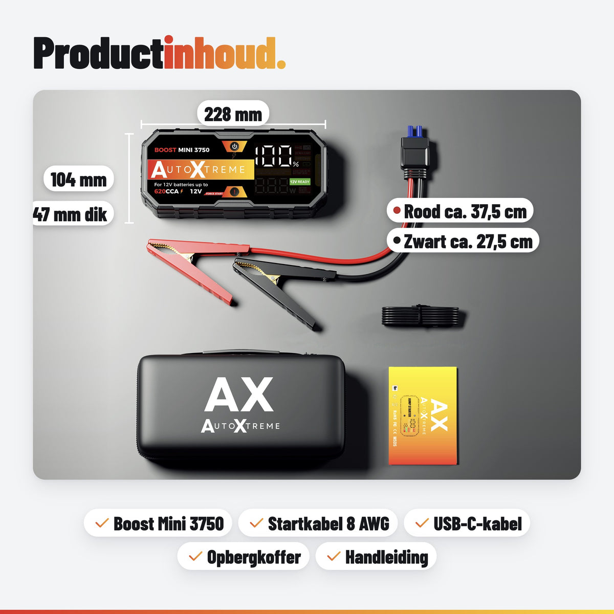 AutoXtreme Boost Mini 3750: in de doos
