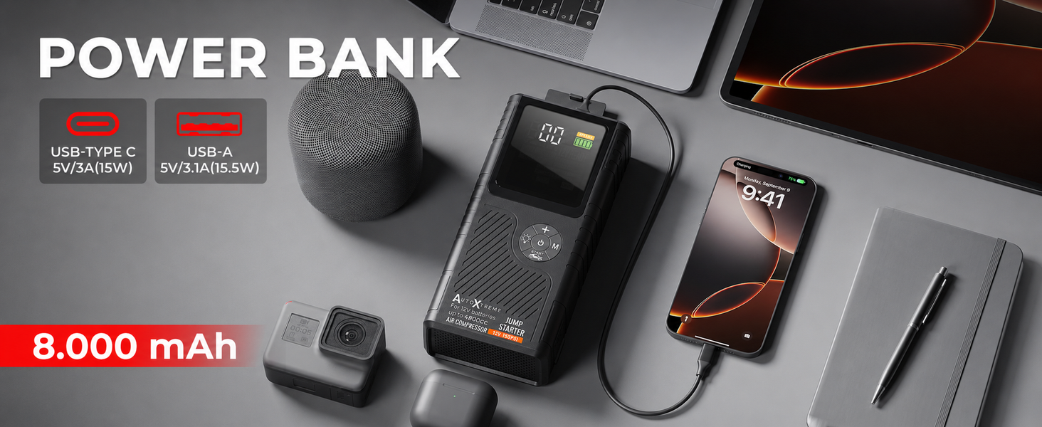 Boost Air Micro powerbank met USB-uitgang