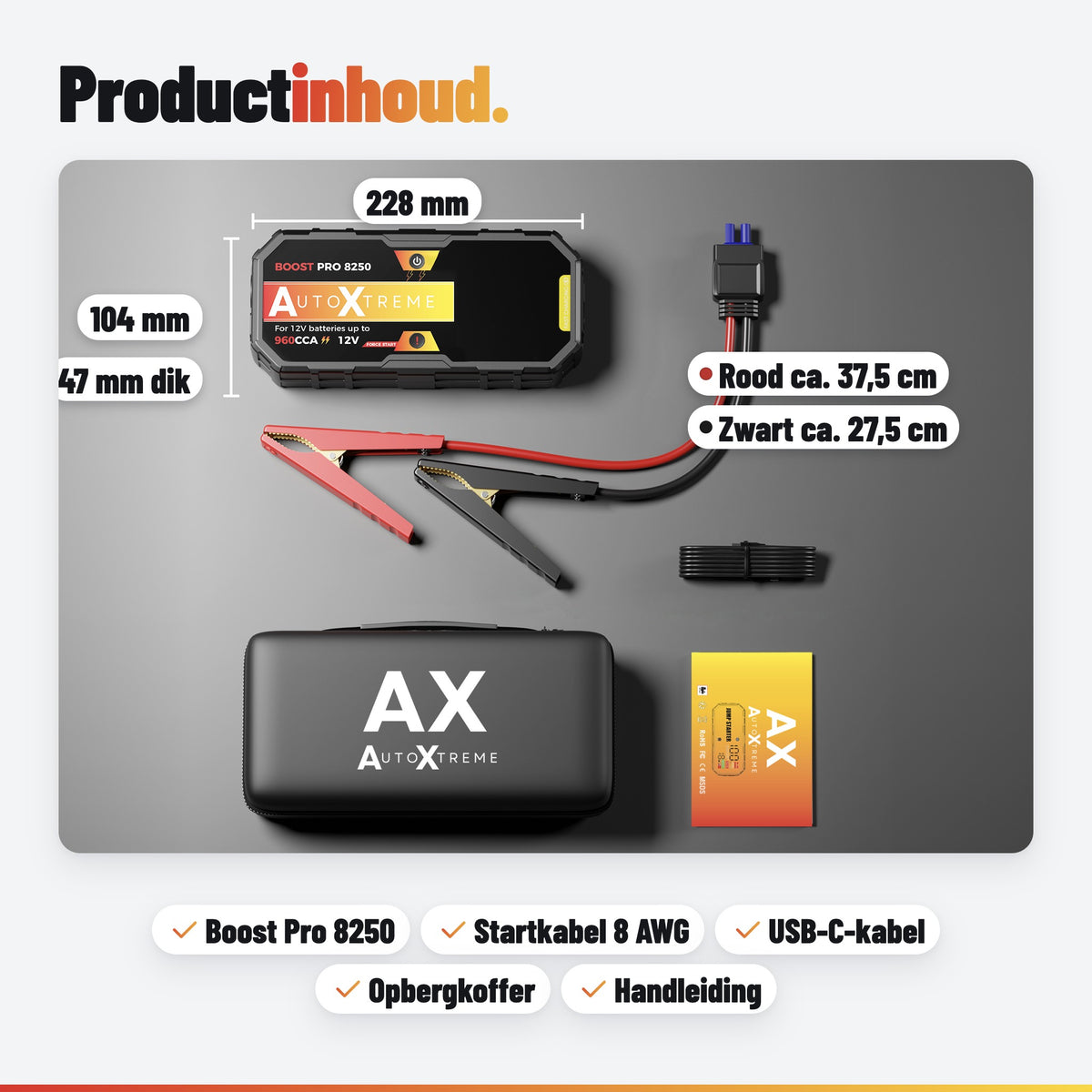 AutoXtreme Boost Pro 8250: in de doos