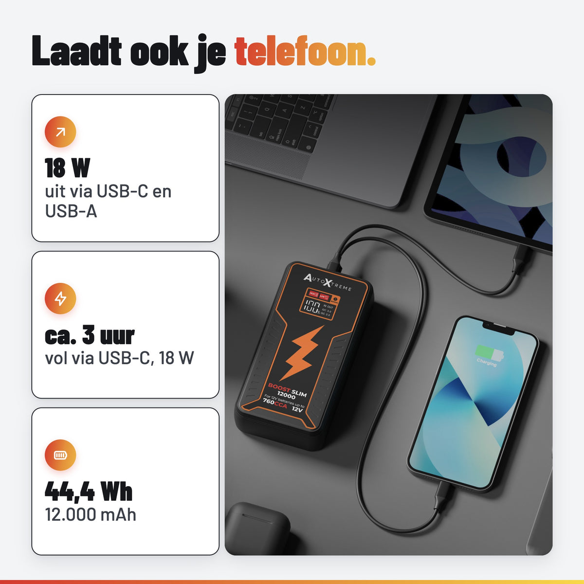 AutoXtreme Boost Slim 12000: powerbank