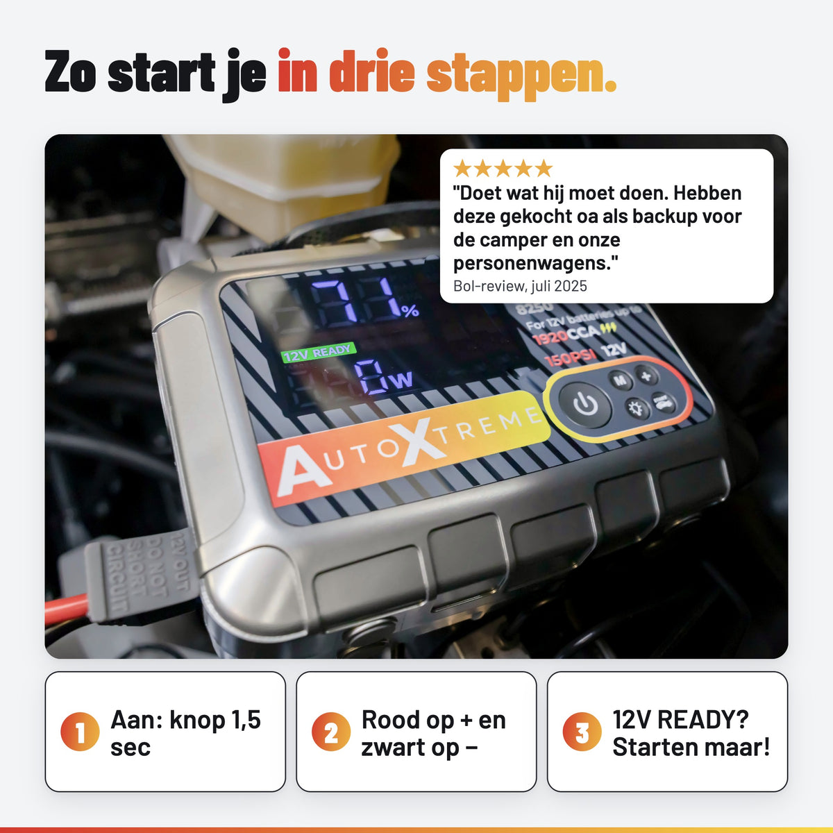 AutoXtreme Boost Xtreme 8250: in gebruik