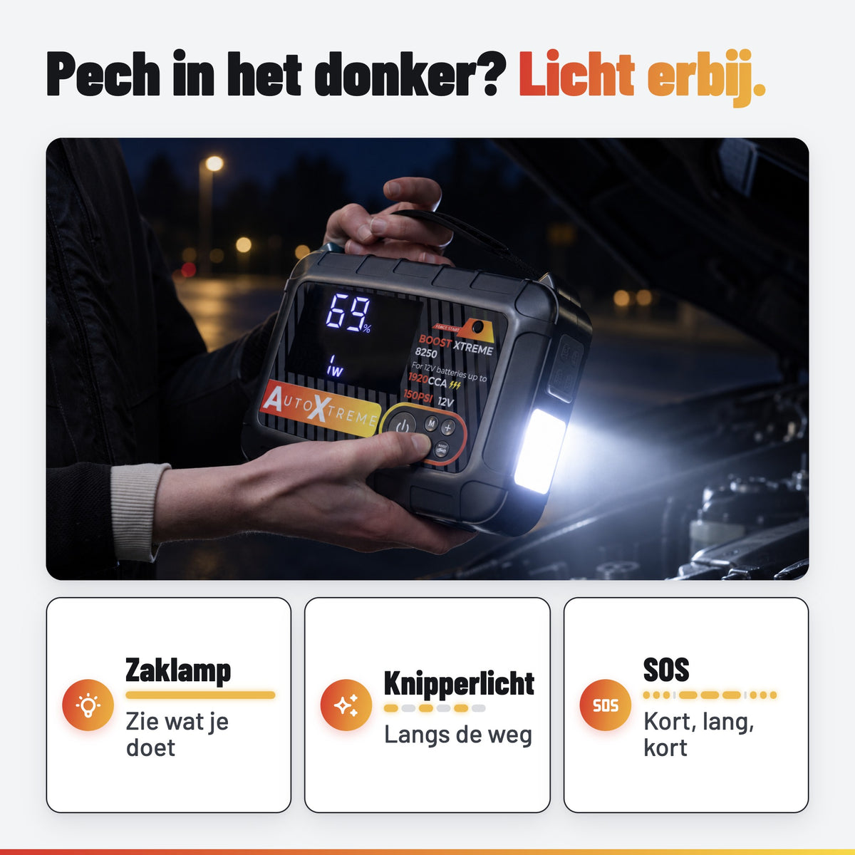 AutoXtreme Boost Xtreme 8250: zaklamp