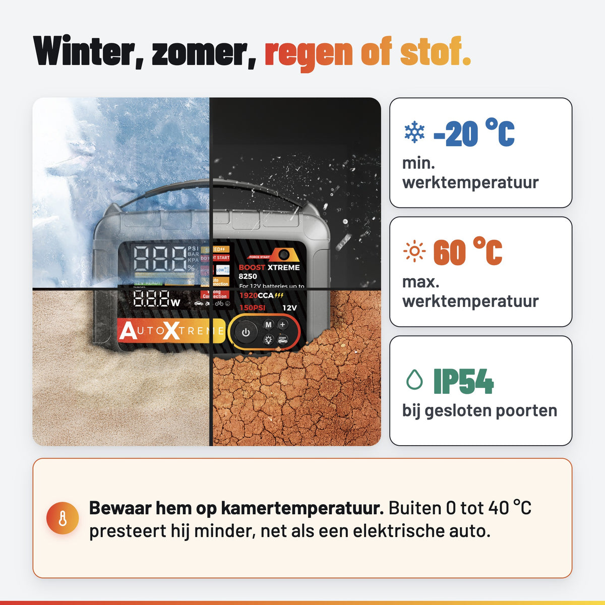 AutoXtreme Boost Xtreme 8250: werkbereik